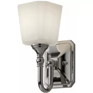 Image of Loops - ip 44 Wall Light Opal Etched Glass Shade Polished Chrome LED G9 3.5W