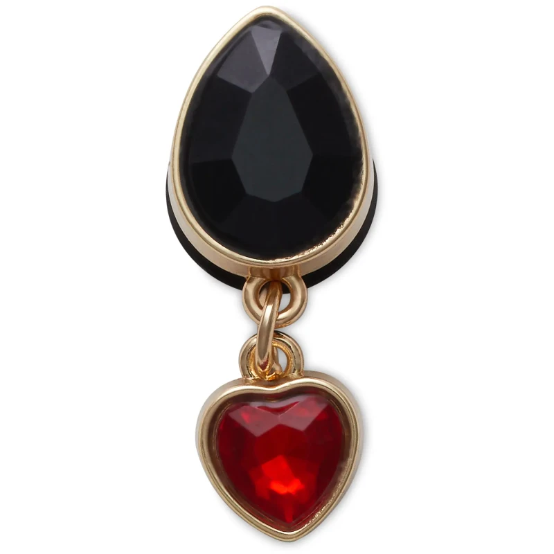 Image of Crocs Jibbitz Crocs Dangle Ruby Heart Noir Unisex TU