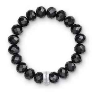Image of Thomas Sabo Bracelet 17.5cm Charm Carrier Black 925 Sterling Jewellery