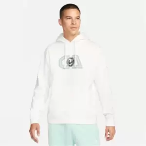 image of Nike America Club Fleece Mens Pullover Hoodie - Cream