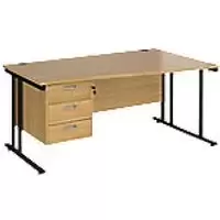 image of Dams International Wave Desk MC16WRP3KO 1,600 x 725 x 800 - 990 mm