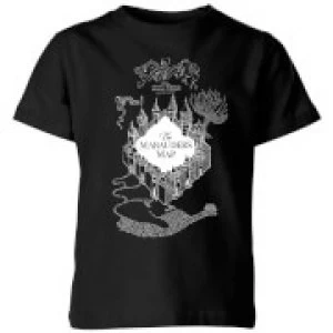 Image of Harry Potter The Marauder's Map Kids T-Shirt - Black - 11-12 Years