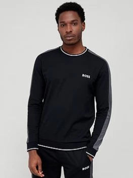 Image of BOSS Bodywear Tracksuit Lounge Sweatshirt - Black Size XL Men