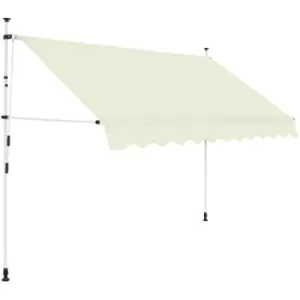 Image of Manual Retractable Awning 250cm Cream Vidaxl Cream
