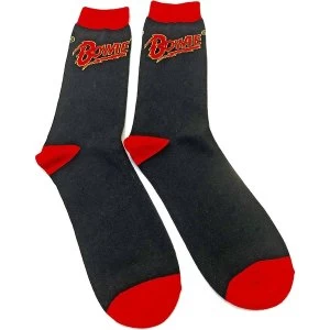 Image of David Bowie - Logo Unisex Ankle Socks - Black