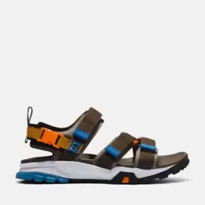 Image of Timberland Garrison Trail Webbing-strap Sandal For Men In Grey Or Greige Grey, Size 10.5
