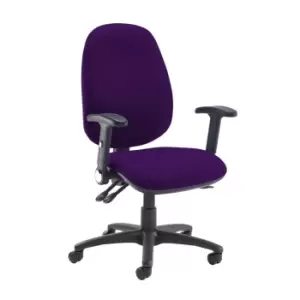 Image of Dams MTO Jota Extra High Back Operator Chair with Folding Arms - Scuba Blue