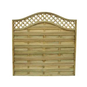 image of Forest Garden Pressure Treated Decorative Europa Prague Fence Panel 1.8m x 1.8m