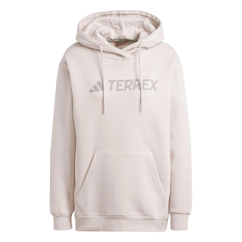 Image of adidas Terrex Multi Large Logo Hoodie Womens Putty Mauve female 14 (L)