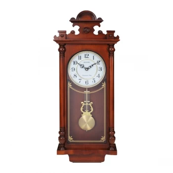 Image of Rhythm Ornate Wooden Pendulum Clock - Westminster Chime