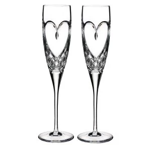 Image of Waterford Wedding true love flute pair