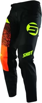 Image of Shot Devo Roll Kids Motocross Pants, black-orange, Size 8/9, black-orange, Size 8/9