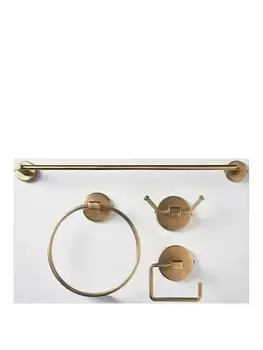 image of Our House 4 Piece Bathroom Fittings Set - Brass