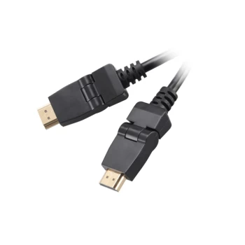 Image of Maplin Premium Swivel Head HDMI Cable - Black, 2m