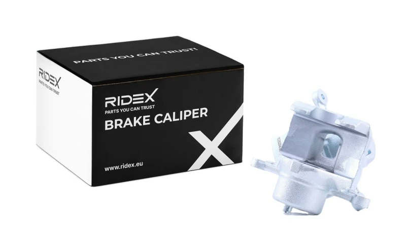 Image of RIDEX 78B1791 Brake caliper Front Axle, without holder Grey Cast Iron Brake Caliper (78)