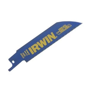 Image of IRWIN 418R 100mm Sabre Saw Blade Metal Cutting Pack of 5