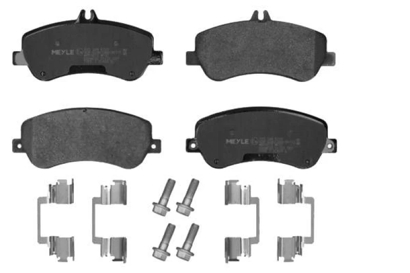 Image of MEYLE 025 248 6720 Brake pad set Front Axle, excl. wear warning contact, with accessories, Original Quality, with anti-squeak plate Brake Pad Set,dis