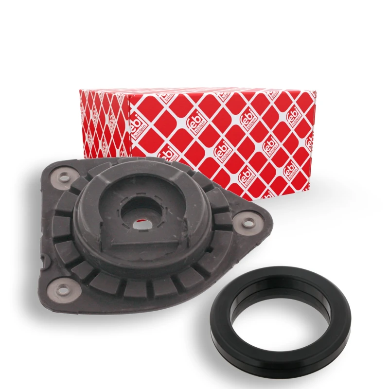Image of FEBI BILSTEIN 32748 Top strut mount Front Axle Left, with rolling bearing Elastomer Suspension Strut Support Bearing (1180)