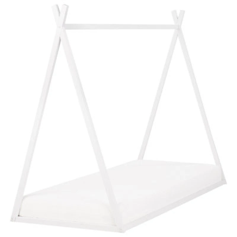 Image of Beliani Kids Bed Teepee Pine Wood Saurat 90 X 200 Cm (Eu Single) White
