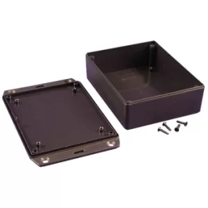 image of Hammond 1591XXSSFLBK GPABS Enclosure Flanged Lid 110 x 82 x 43mm Black