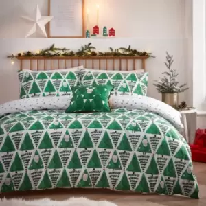 Image of furn. Hide & Seek Green Duvet Cover and Pillowcase Set Green