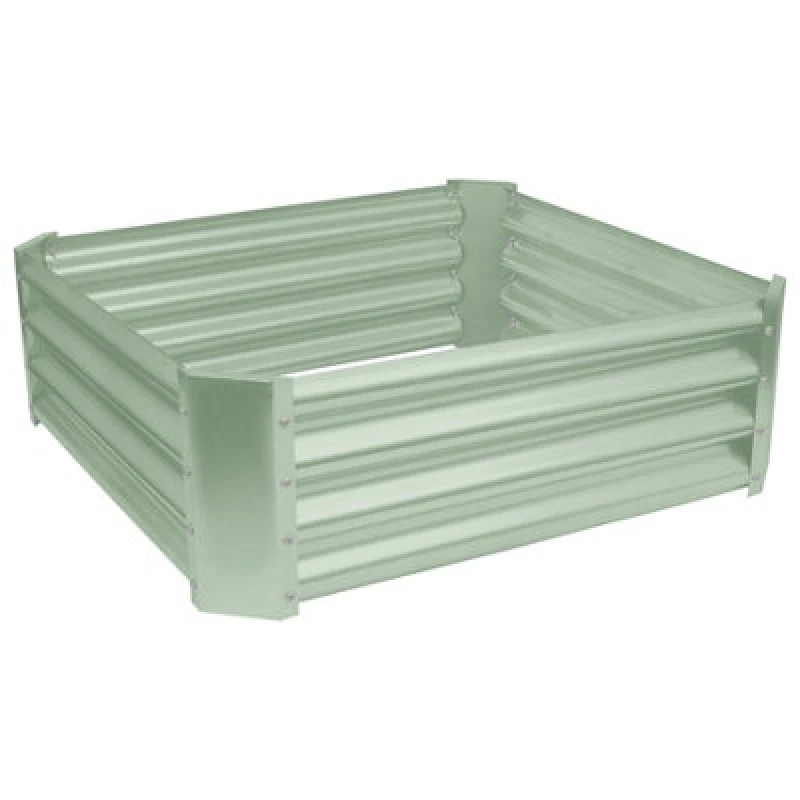 Image of Harbour Housewares Square Galvanised Steel Raised Garden Bed - 90cm x 90cm - 1pc Green