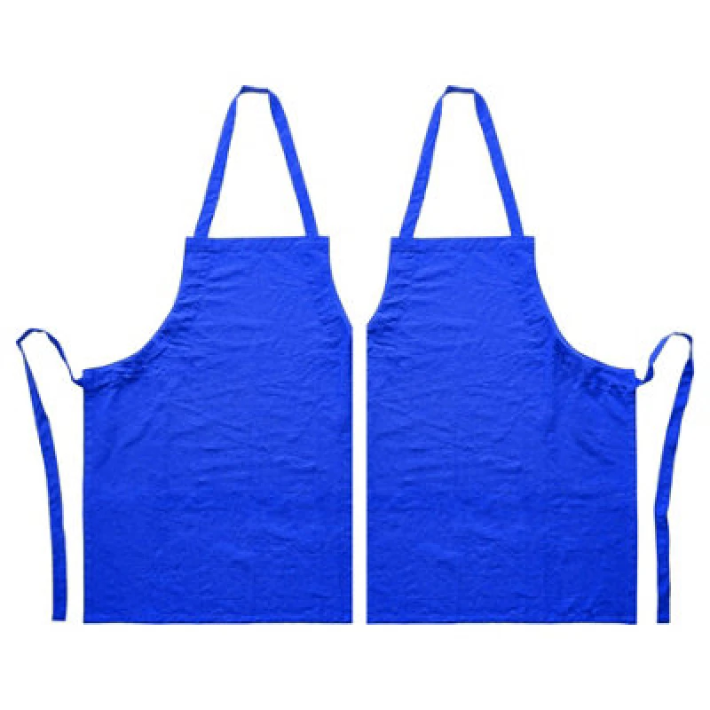 Image of Nicola Spring Cotton Kitchen Bib Aprons - One Size - Royal Blue - Pack Of 2