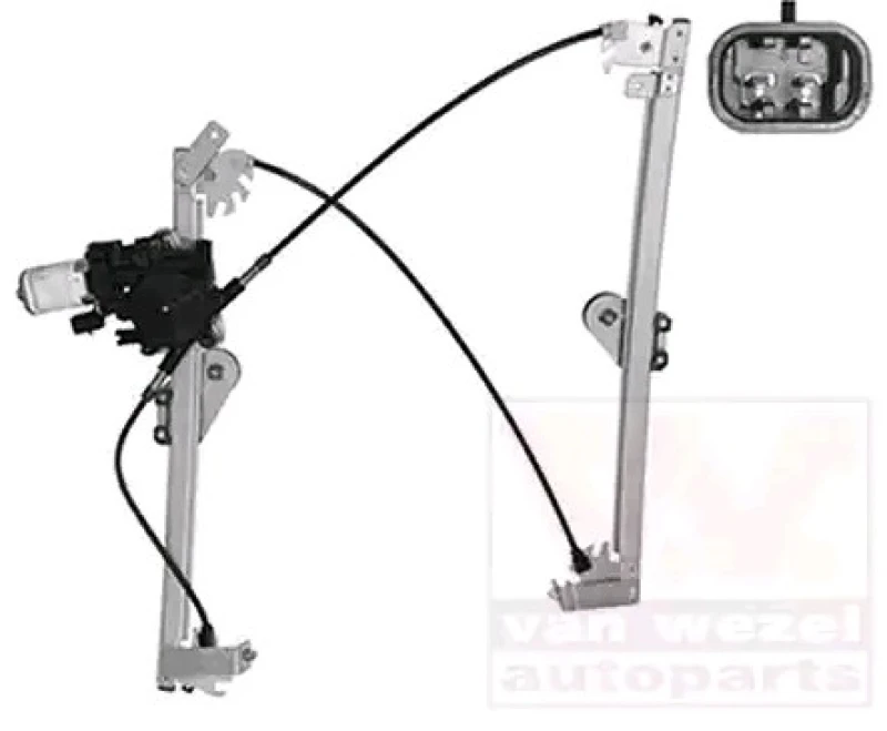 Image of VAN WEZEL 2911262 Window regulator Right Front, Operating Mode: Electric, with electric motor Window Winder (1561)