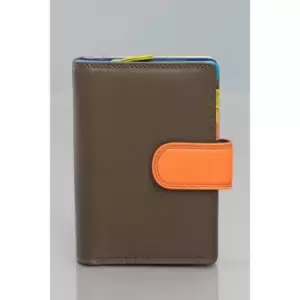 Image of Double Flap Multi Coloured Leather Purse