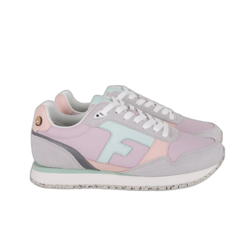 Image of Faguo Womens recycled polyester and suede Trainers Faguo Elm Rose Female 37