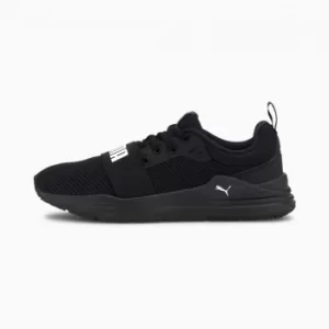 PUMA Wired Run Youth Trainers, Black/White, size 3.5, Shoes