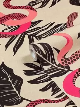 Image of Furn Serpentine Animal Printed Wallpaper