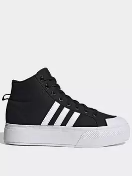 Image of adidas Sportswear Bravada 2.0 Mid Platform Trainers - Black, Size 3.5, Women