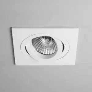 Image of Astro Taro - 1 Light Square Adjustable Recessed Spotlight White, Fire Rated, GU10