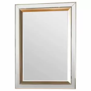 image of Crossland Grove Churchill Rectangle Wall Mirror Gold - 790 x 1095mm