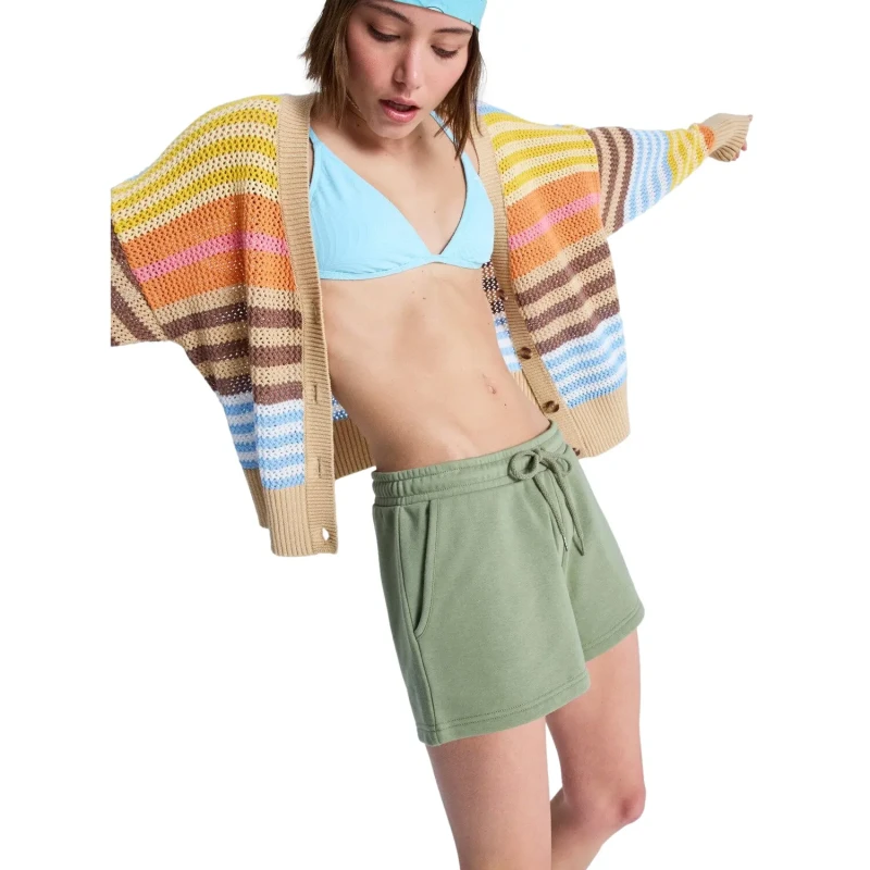 Image of Roxy Womens Elastic Waist Shorts Roxy Surf Stoked Terry Vert Female XL