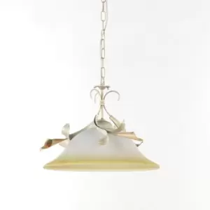 image of Lucrezia Dome Pendant Ceiling Light, Ivory