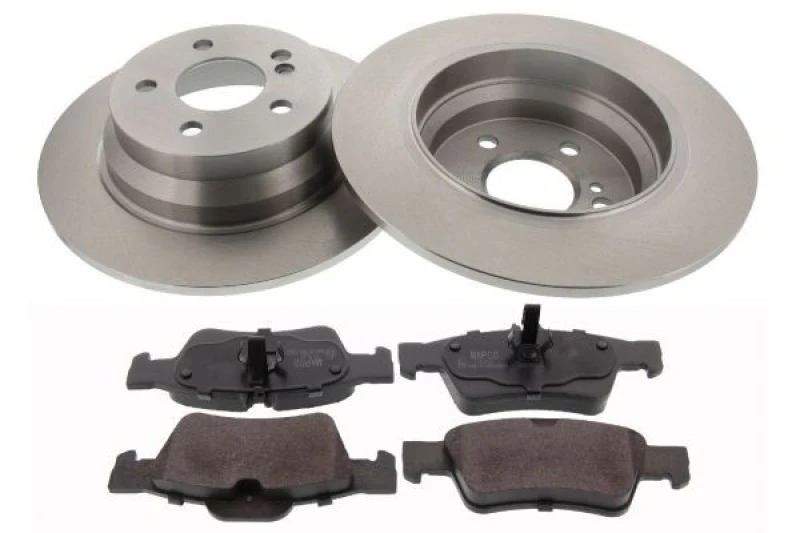 Image of MAPCO 47811 Brake disc and pads set Rear Axle, Brake Disc Type: solid Brake Set,disc brakes (3405)