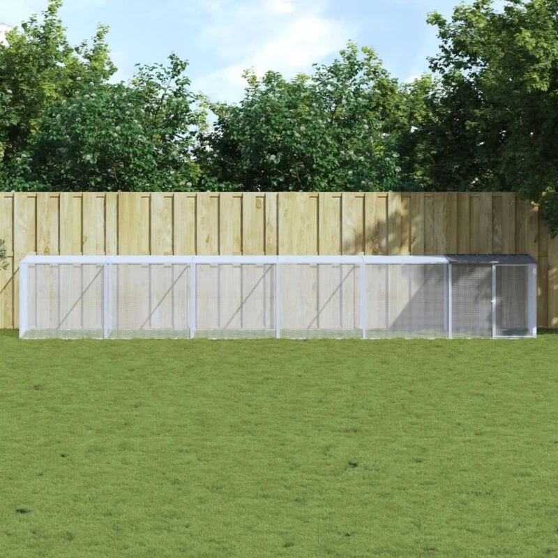 Image of VIDAXL Chicken Cage with Roof Anthracite 603x98x90cm Galvanised Steel Vidaxl 8720845916565