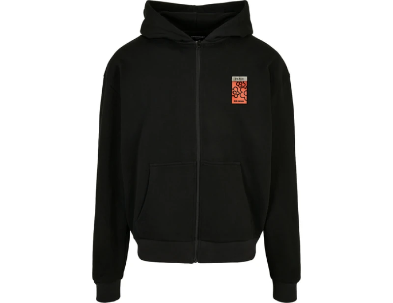 Image of Mister Tee Peace Oversize Fullzip Hoody Black S