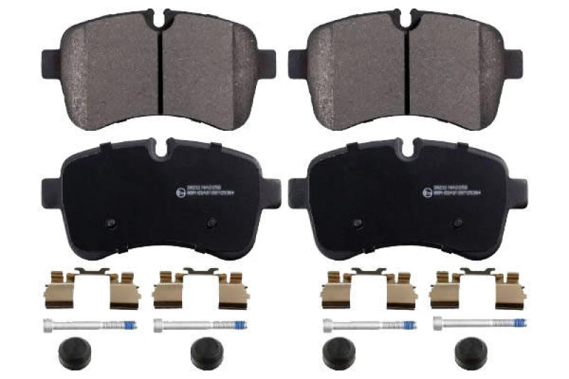 Image of SWAG 37 91 6937 Brake pad set Rear Axle, prepared for wear warning indicator, with sliding plate, with fastening material Brake Pad Set,disc brake (4