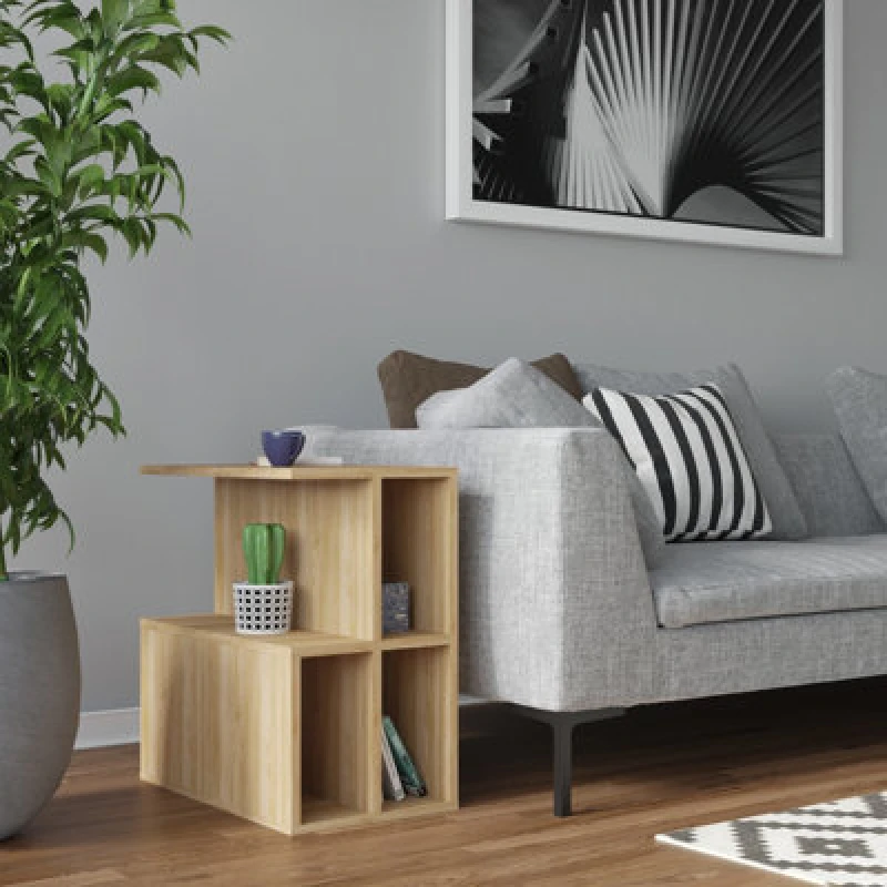 Image of Decorotika Lauron Side Table Cocktail Table Tea Table Side End Table Bed Side Table - Oak, Yellow SDT1052