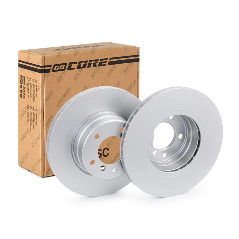 Image of goCORE GCH20162 Brake disc Front Axle, Vented, Grey Cast Iron, Coated, High-carbon, with bolts/screws Grey Cast Iron Brake Disc (82)