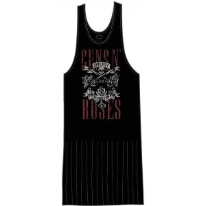 Image of Guns N' Roses Appetite for Destruction with Tassels Ladiers Large T-Shirt Dress - Black