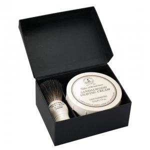 image of Taylor of Old Bond Street Pure Badger and Sandalwood Shaving Cream Set