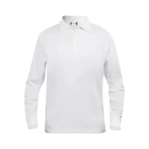 Image of Clique Mens Classic Lincoln Long-Sleeved Polo Shirt (3XL) (White)