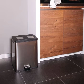 image of EKO - Step Bin Rejoice 2x30 L Matte Silver - Silver