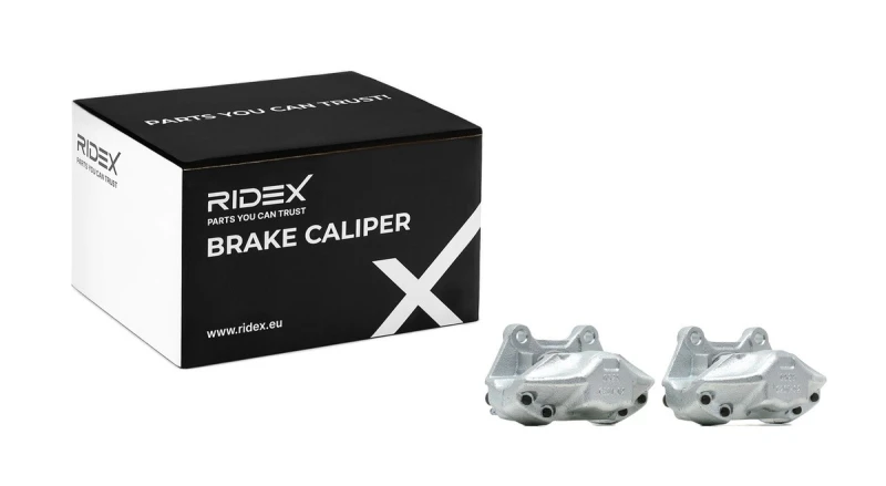 Image of RIDEX 78B1834 Brake caliper Front Axle, without holder Cast Iron Brake Caliper (78)