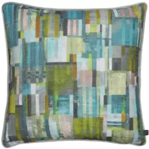 image of Prestigious Textiles Gisele Polyester Filled Cushion Polyester Cotton Linen Viscose Jade