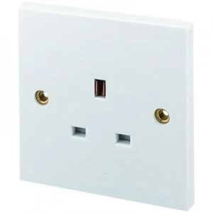 Image of Wickes 13A Single Unswitched Plug Socket - White